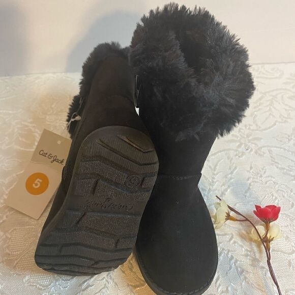 💥Cat & Jack Girls Georgeina faux suede Boots Sizes : Various - Picture 2 of 14